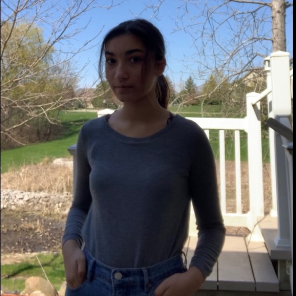 Grey sweater with paneling